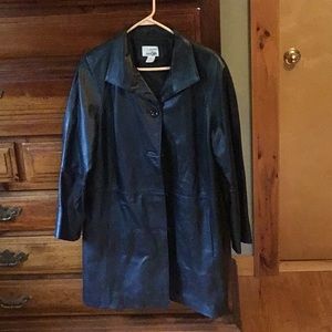 Leather coat